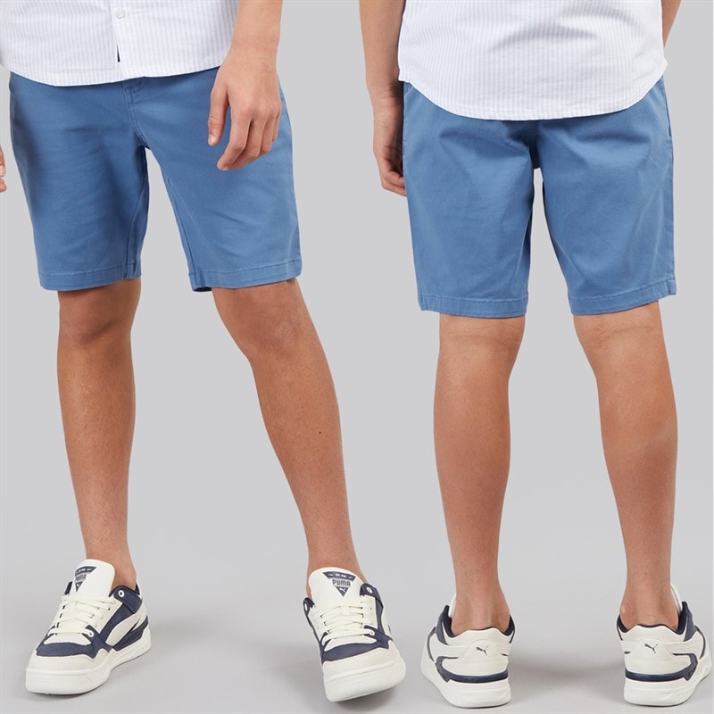 Bench Boys Werter T-Shirt Short Sleeve Shirt And Chino Shorts Set White/Navy/Denim - Image 4