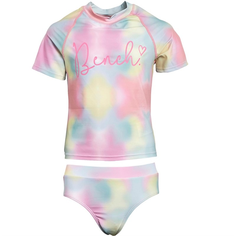 Bench Girls Yona Swimming T-Shirt And Brief Set Tie Dye