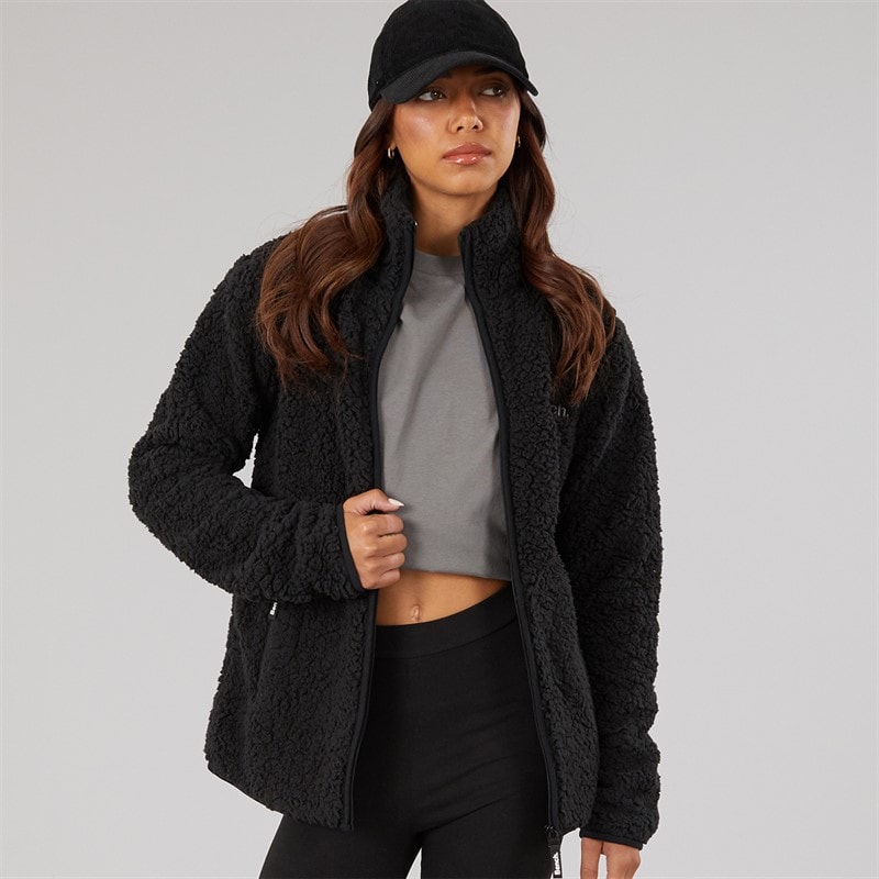 Bench Womens Edition Sherpa Fleece Jacket Black - Image 1