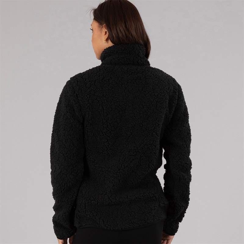 Bench Womens Edition Sherpa Fleece Jacket Black - Image 2
