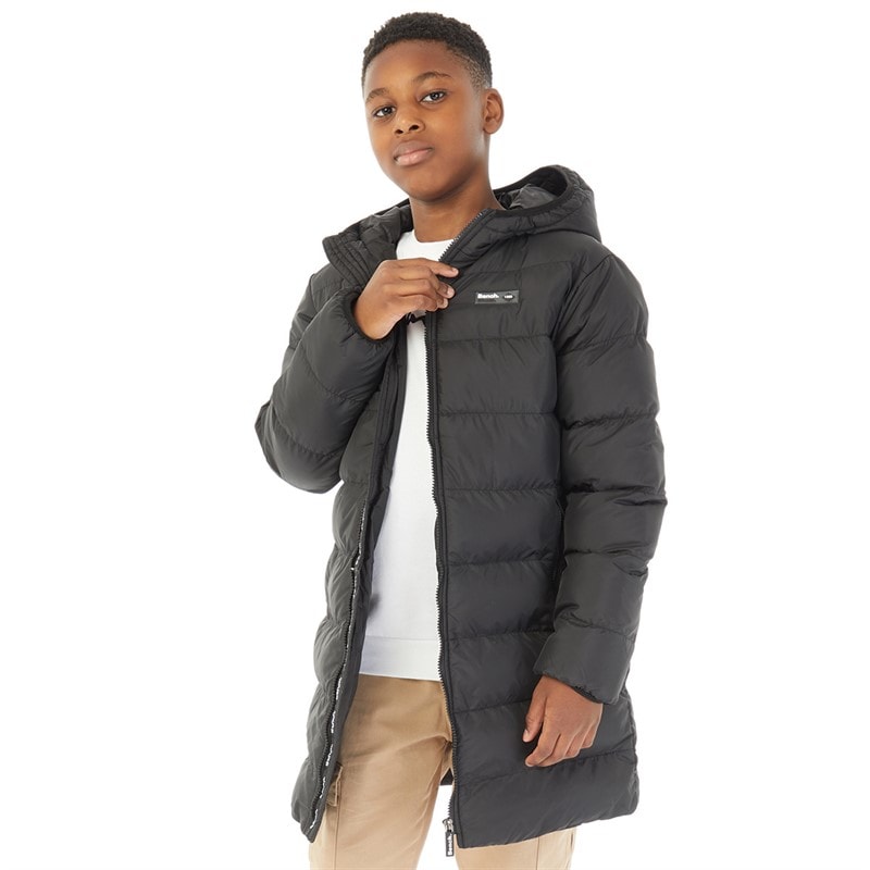 Bench Boys Longer Length Puffer Jacket Black - Image 1