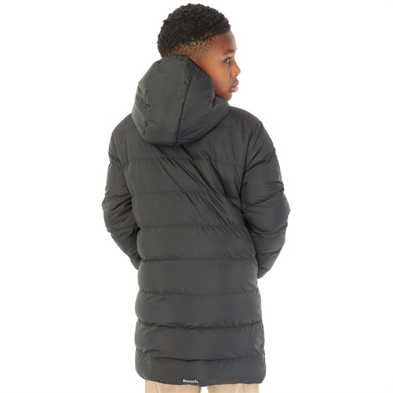 Bench Boys Longer Length Puffer Jacket Black - Image 2