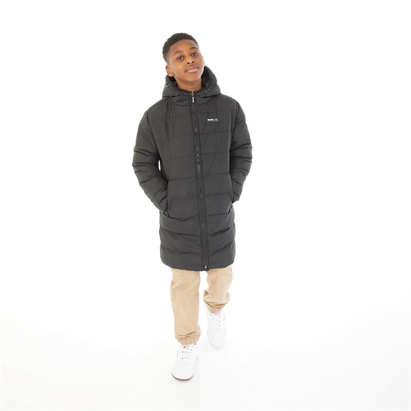 Bench Boys Longer Length Puffer Jacket Black - Image 3