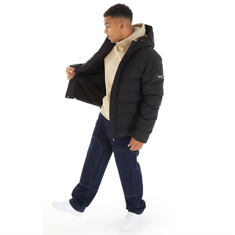 Bench Mens Tomero Padded Jacket Black - Image 3