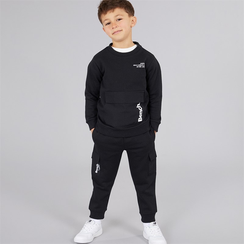 Bench Boys Sweatshirt And Joggers Set Black - Image 1