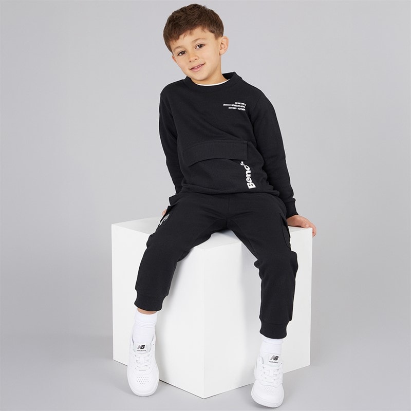 Bench Boys Sweatshirt And Joggers Set Black - Image 4