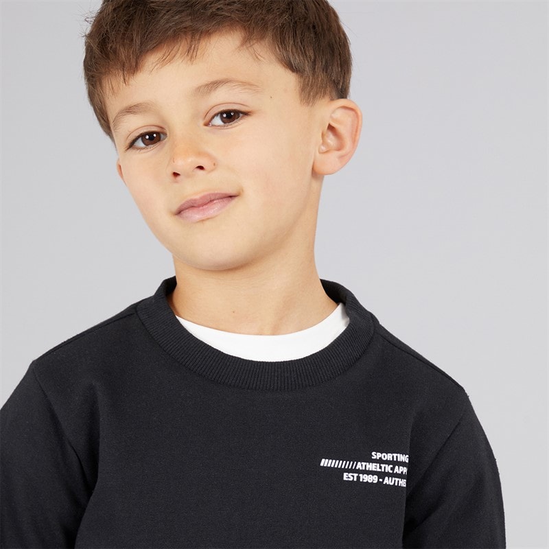 Bench Boys Sweatshirt And Joggers Set Black - Image 5