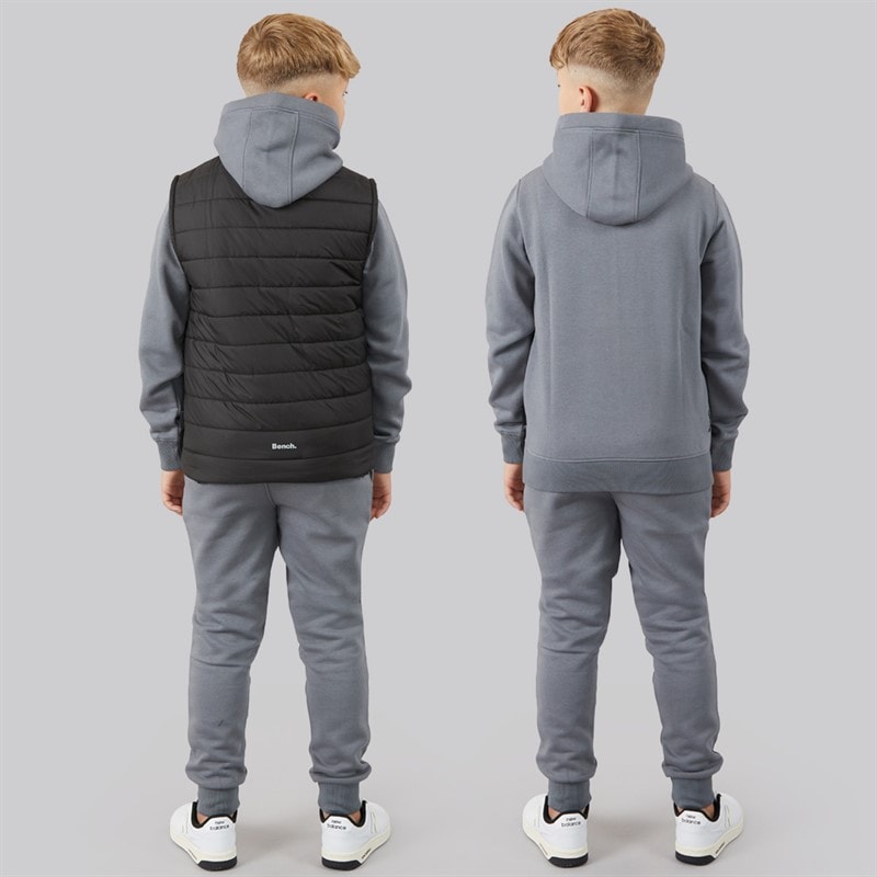 Bench Boys Mando Tracksuit And Gilet Set Steel Grey - Image 2