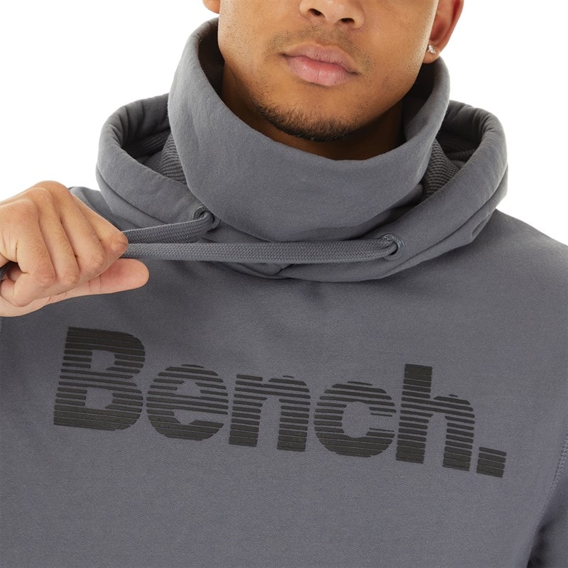 Bench Mens Woosh Hoodie Steel Grey - Image 3