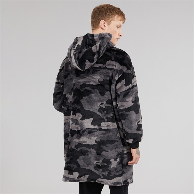 Bench Mens Ossit Snuggle Fleece Black Camo - Image 2