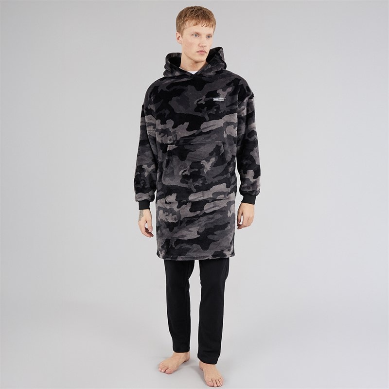 Bench Mens Ossit Snuggle Fleece Black Camo - Image 3