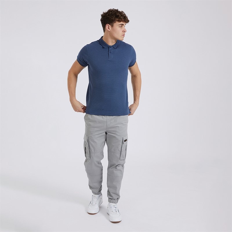 Bench Mens Devvie Cargo Pants Circular Grey - Image 3