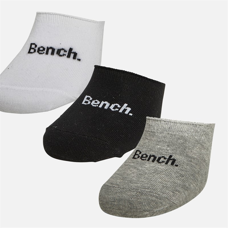 Bench Mens Teaper Ten Pack Invisible Socks Black/White/Grey - Image 2