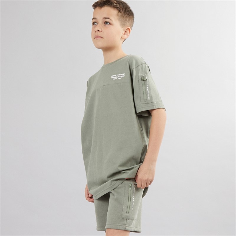 Bench Boys Sacerin T-Shirt And Shorts Set Sage - Image 1