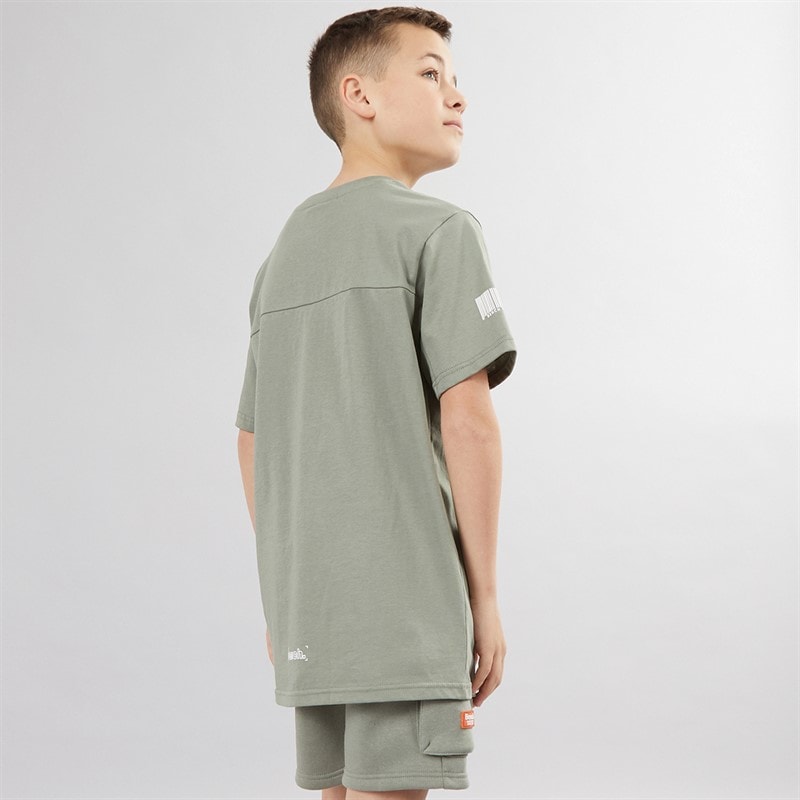 Bench Boys Sacerin T-Shirt And Shorts Set Sage - Image 2