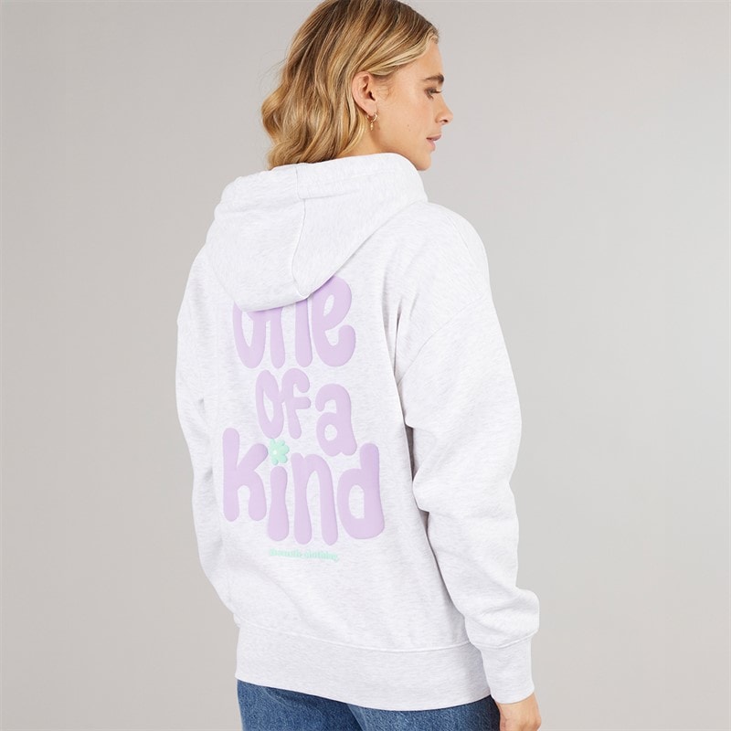 Bench Womens Emeraude Zip Thru Hoodie Ice Grey Marl - Image 3
