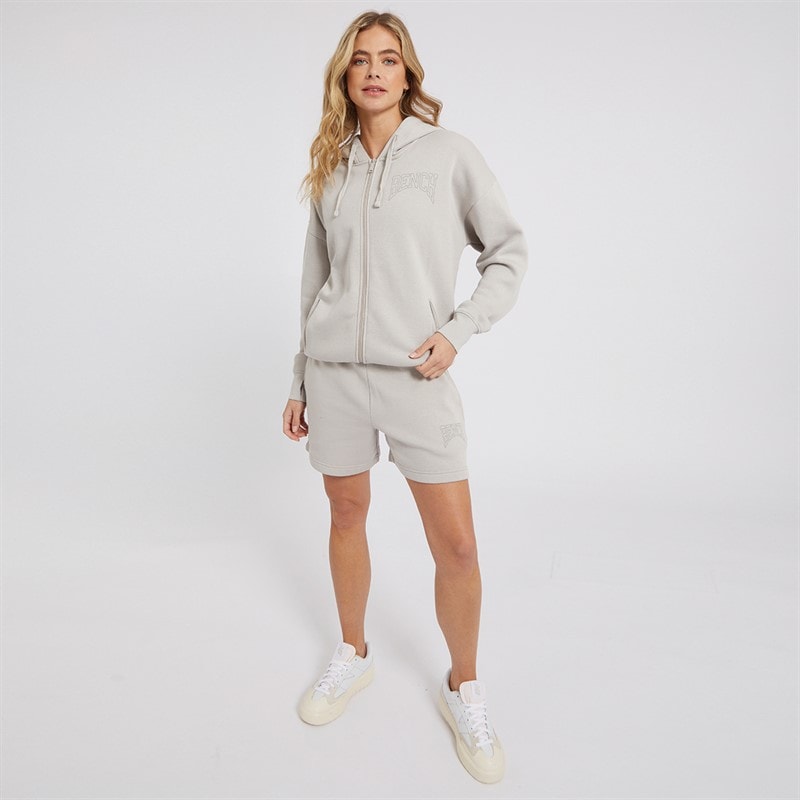 Bench Womens Zira Zip Thru Hoodie Light Grey - Image 3