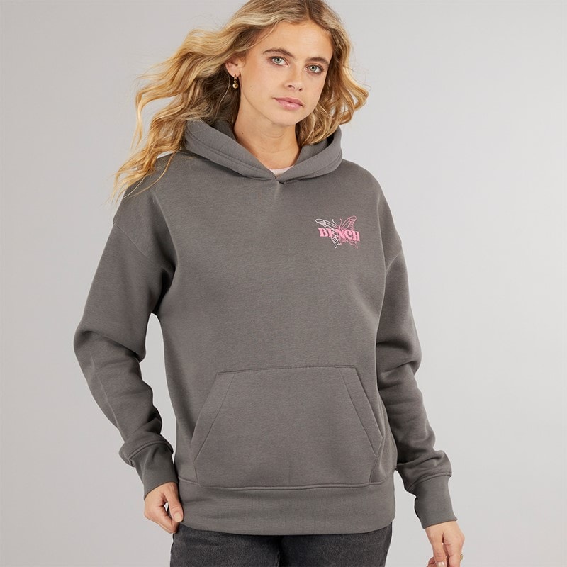 Bench Womens Warly Hoodie Charcoal - Image 2