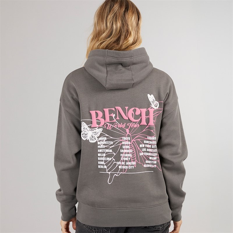 Bench Womens Warly Hoodie Charcoal - Image 3