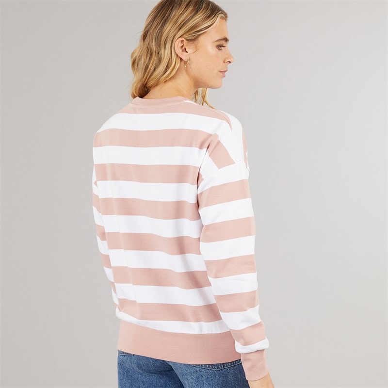 Bench Womens Hannelli Sweatshirt Light Dusky Pink/White - Image 2