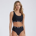 Bench Womens Ayah Crop Bikini Black