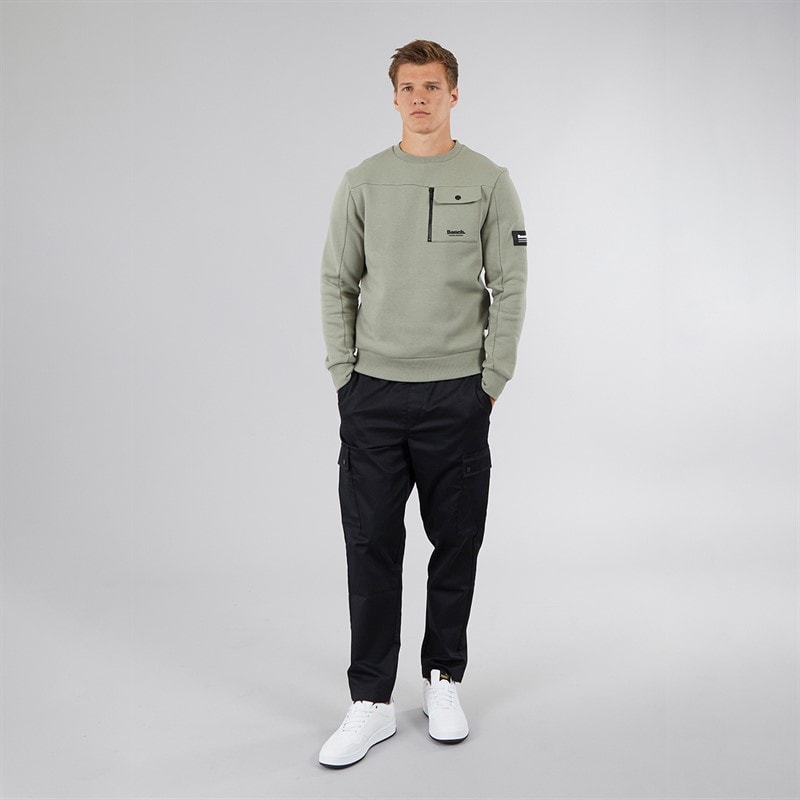 Bench Mens Rissio Utility Sweatshirt Sage - Image 4