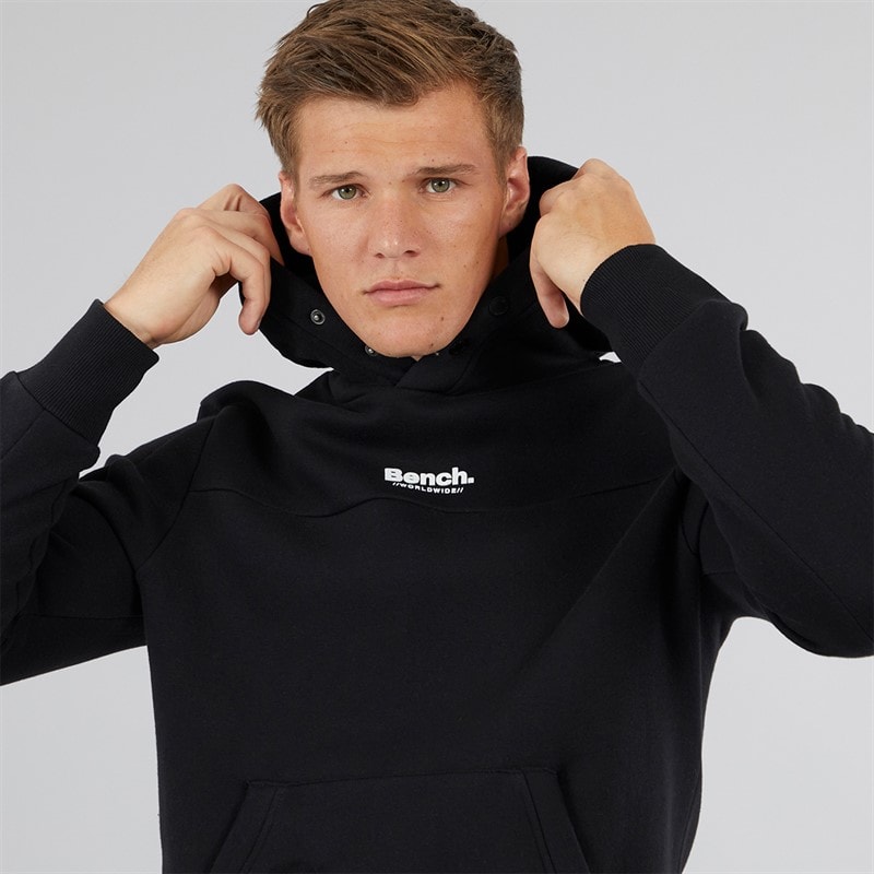 Bench Mens Dimora Utility Hoodie Black - Image 3
