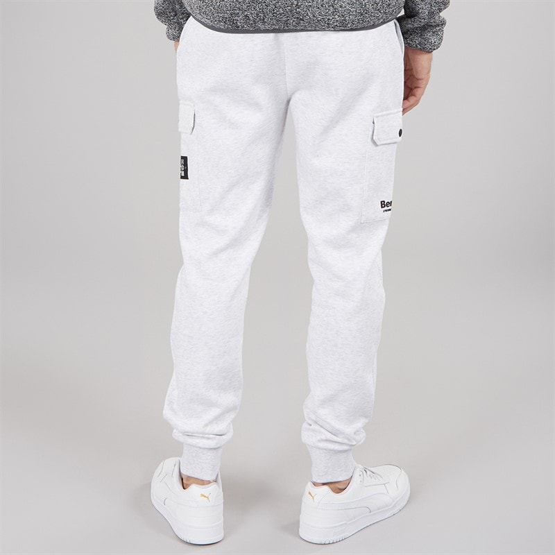 Bench Mens Webello Utility Joggers Light Grey Marl - Image 2