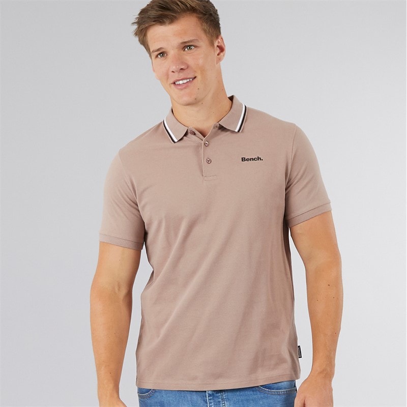 Bench Mens Gruff Polo Shirt Taupe - Image 1