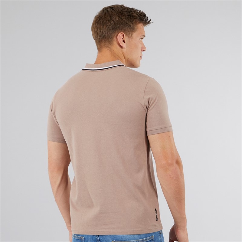 Bench Mens Gruff Polo Shirt Taupe - Image 2