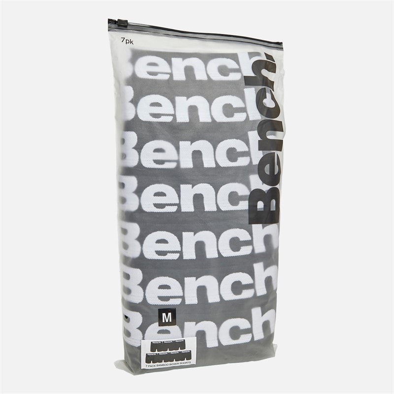 Bench Mens Septello Seven Pack Bamboo Boxer Shorts Black - Image 2