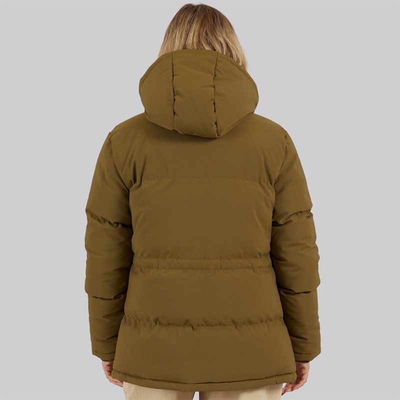 Bench Womens Fina Mid Length Puffer Jacket Dark Olive - Image 2