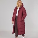 Bench Womens Elli Maxi Length Waterproof Jacket Cordovan