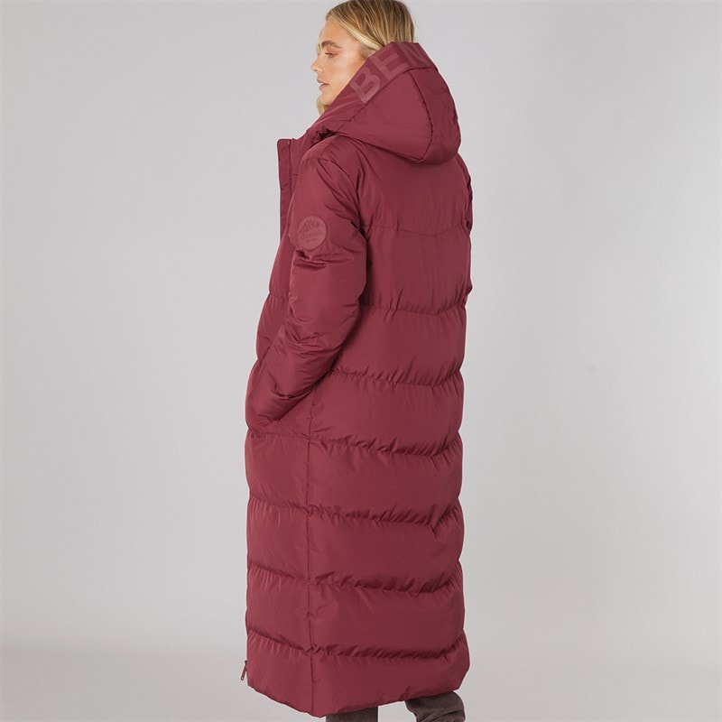 Bench Womens Elli Maxi Length Waterproof Jacket Cordovan - Image 2
