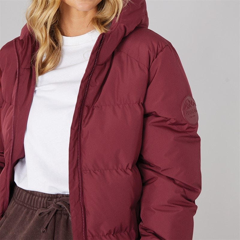 Bench Womens Elli Maxi Length Waterproof Jacket Cordovan - Image 3