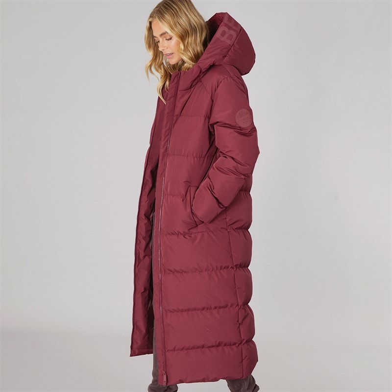Bench Womens Elli Maxi Length Waterproof Jacket Cordovan - Image 4