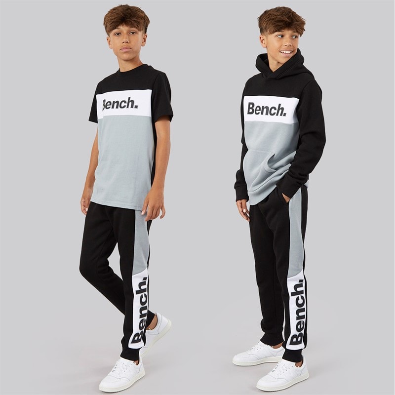 Bench Boys Cambam Three Piece Tracksuit And T-Shirt Set Black