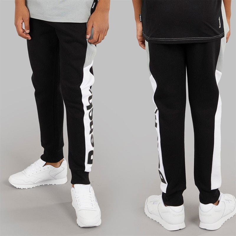 Bench Boys Cambam Three Piece Tracksuit And T-Shirt Set Black - Image 3
