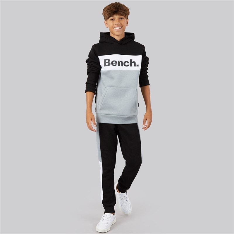 Bench Boys Cambam Three Piece Tracksuit And T-Shirt Set Black - Image 5