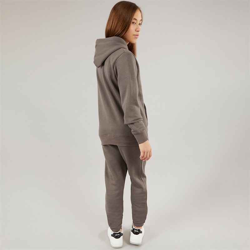 Bench Girls Canary Hoodie And Joggers Tracksuit Charcoal - Image 2