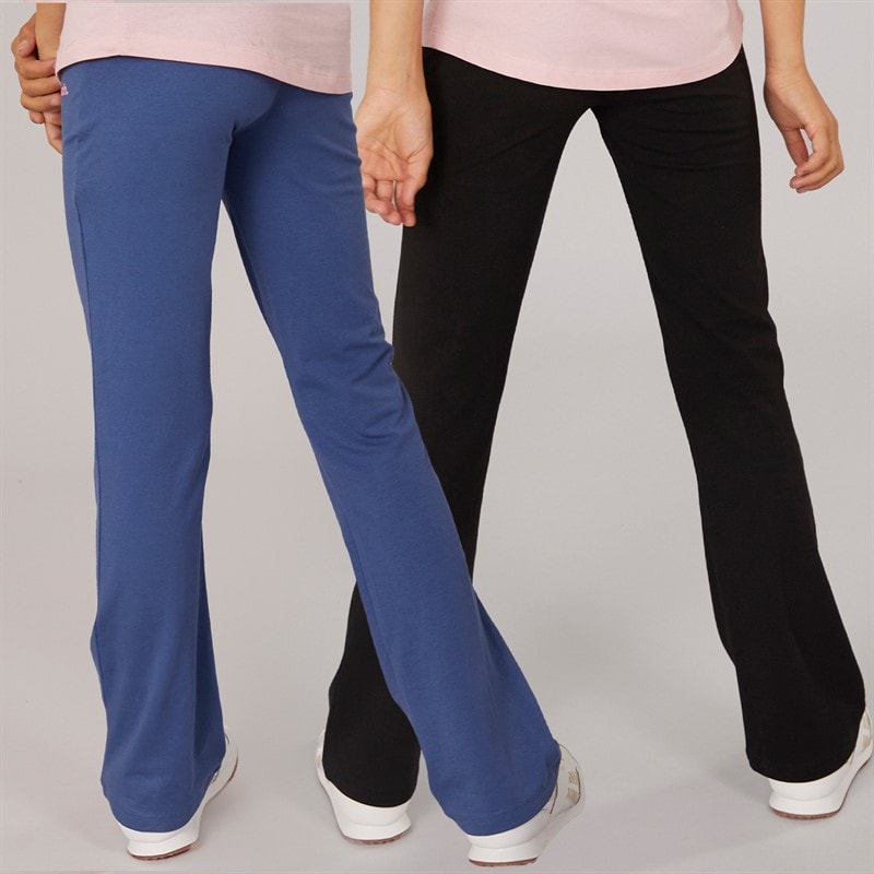 Bench Girls Cenio Two Pack Flared Leggings Light Navy/Black - Image 2