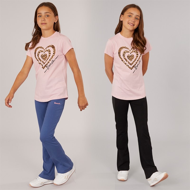 Bench Girls Cenio Two Pack Flared Leggings Light Navy/Black - Image 3