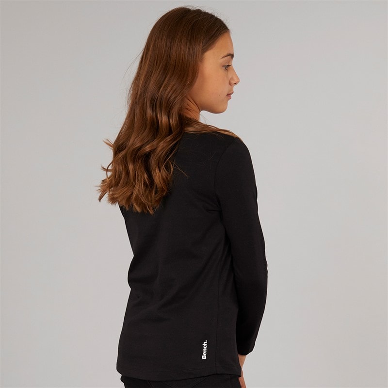 Bench Girls Kieshanna Heart Print T-Shirt Black - Image 2