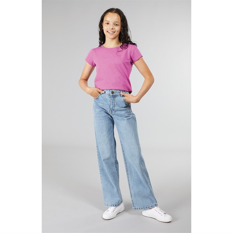 Bench Girls Maxina Wide Jeans Light Wash - Image 4