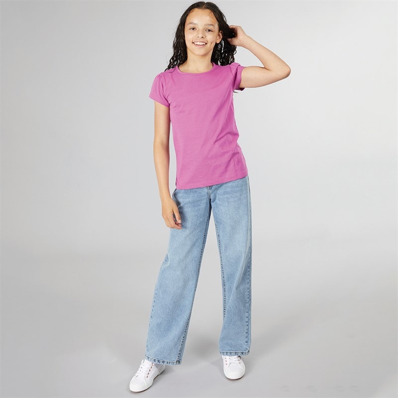Bench Girls Maxina Wide Jeans Light Wash - Image 5