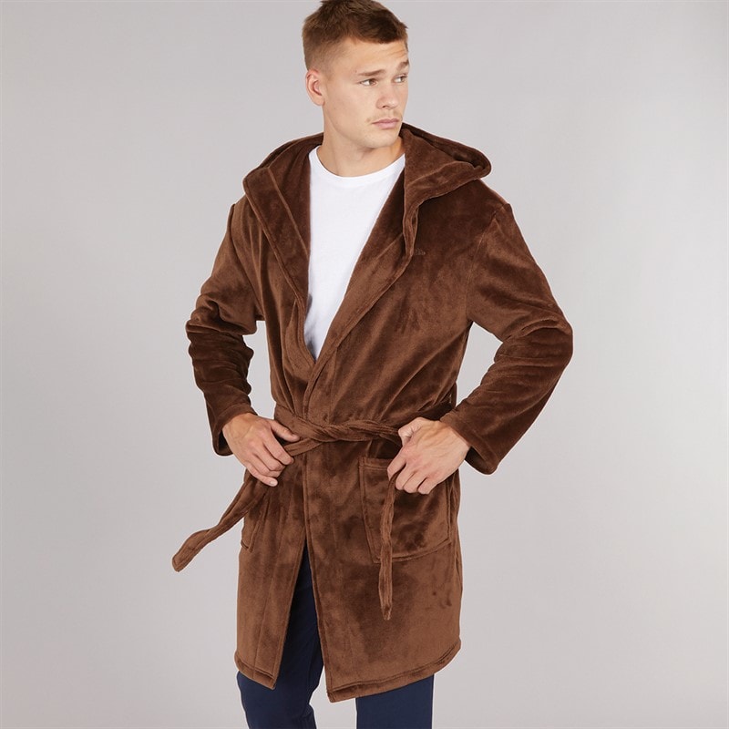 Bench Mens Barrera Dressing Gown Brown - Image 1