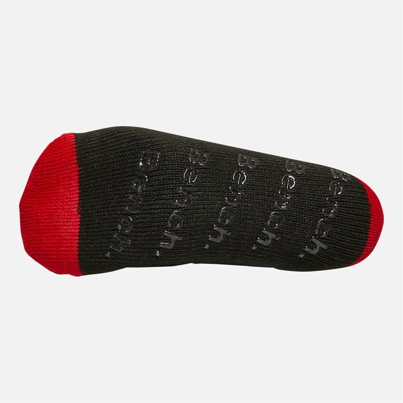 Bench Mens Takoma Sherpa Lined Fair Isle Slipper Socks Black - Image 2