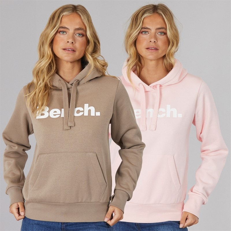 Bench Womens Two Pack Hoodies Light Pink Dark Taupe - Image 1
