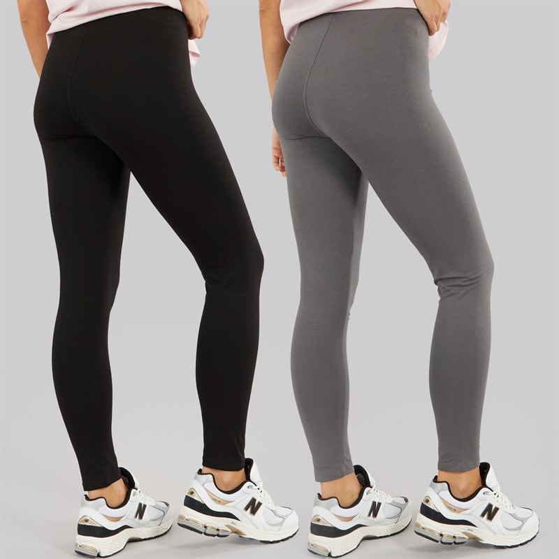 Bench Womens Two Pack Leggings Black/Charcoal - Image 2