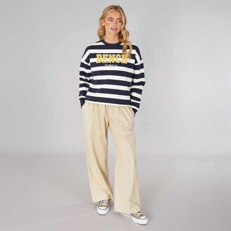 Bench Womens Jaye Sweatshirt Navy Winter White - Image 3
